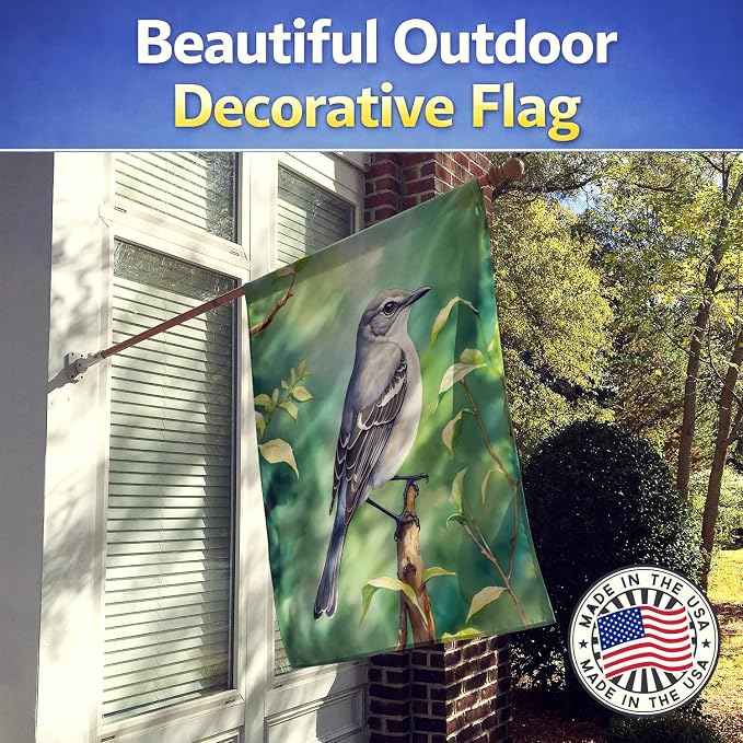 Caroline's Treasures Tennessee Northern Mockingbird House Flag Large Porch Sleeve Pole Decorative Outside Yard Banner Artwork Wall Hanging, Polyester, House Size, Multicolor