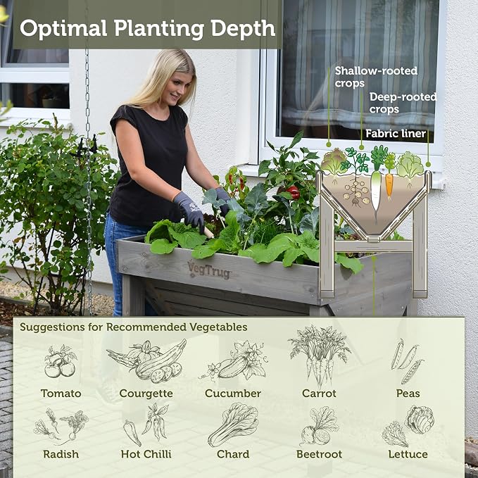 VegTrug® Raised Bed Classic Small 1m, Gray Wash