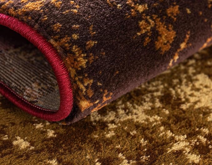 Unique Loom Barista Collection Area Rug - Kouillou (2' x 12' Runner, Multi/ Brown)
