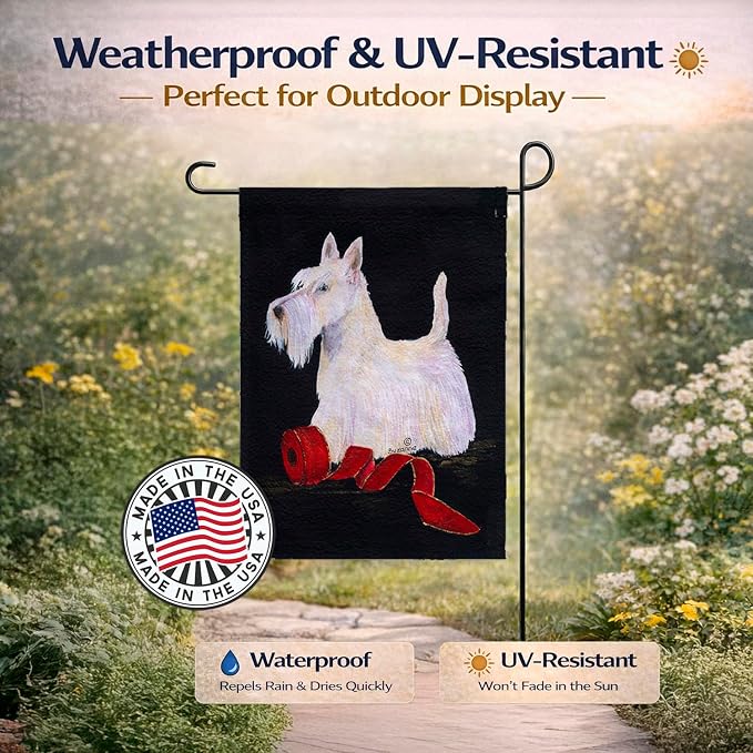 Caroline's Treasures SS8553GF Scottish Terrier Garden Flag Mailbox Flag Decorative Yard Flag Banner Outside Patio Artwork Yard Flower Beds, Garden Size, Multicolor