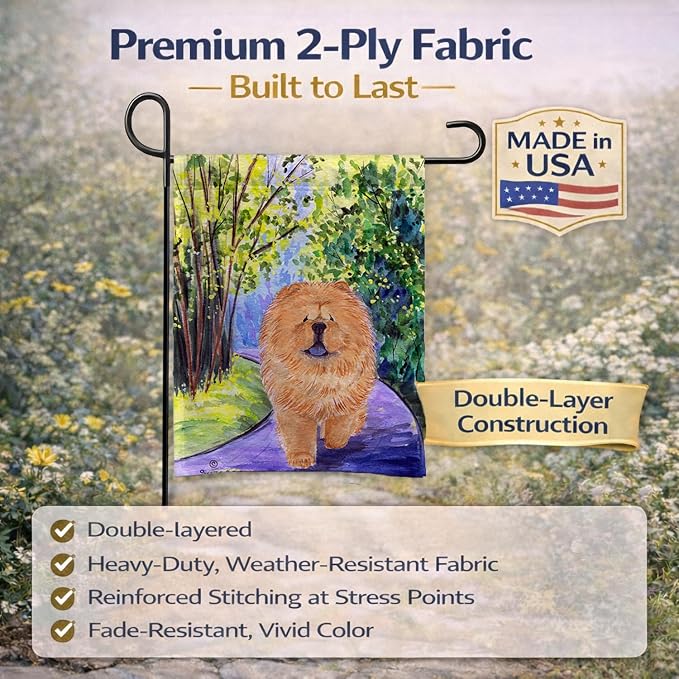 Caroline's Treasures SS7003GF Chow Chow Garden Flag Mailbox Flag Decorative Yard Flag Banner Outside Patio Artwork Yard Flower Beds, Garden Size, Multicolor