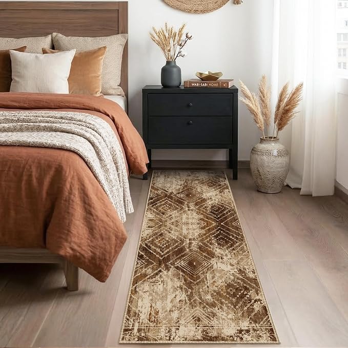 2'x8' Washable Area Rug for Living Room Runner Cow Print | Soft Western No Slip Low Pile Print Foldable Indoor Small Rug for Kitchen entrance entryway hallway