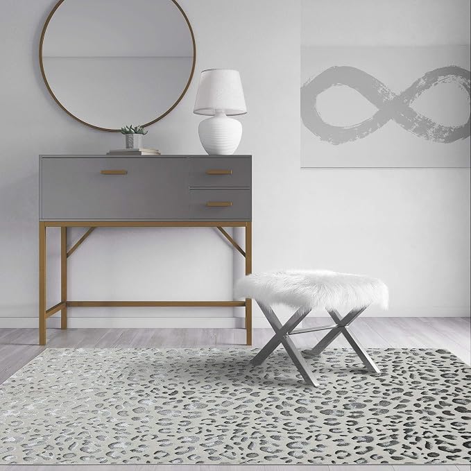 Rugs America Natura Snow Leopard Transitional Vintage Area Rug 2'3 x 8' (HZ50A)