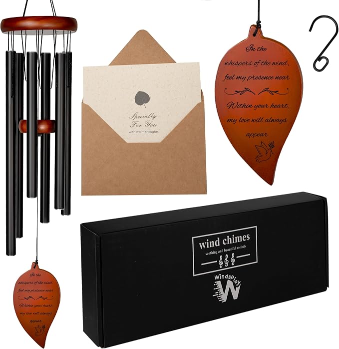 Best Memorial Wind Chimes for Outside - 32.5" Sympathy Wind Chimes Memorial Gifts for Loss of Loved One - in Remembrance Gifts - Best Bereavement Gift Idea for Loss of Loved One - Unique Funeral Gift