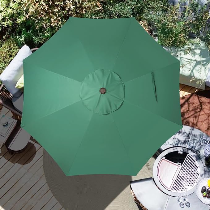 Blissun 9ft Patio Umbrella Replacement Canopy, Market Umbrella Top, Outdoor Table Umbrella Canopy for 8 Ribs, Canopy Only