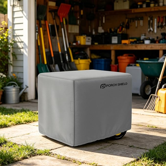 Porch Shield Waterproof Universal Generator Cover 32 x 24 x 24 inch - for Most Generators 5000-10000 Watt, Gray