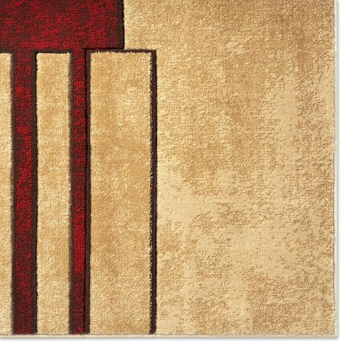 Home Dynamix Tribeca Mason Contemporary Geometric Area Rug, Brown/Red, 7'10"x10'6"