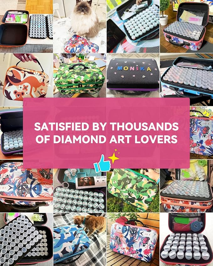 ARTDOT 420 Slots Storage Container for Diamond Art Kits for Adults,Portable Bead Storage Boxes for Diamond Painting Accessories and Tools