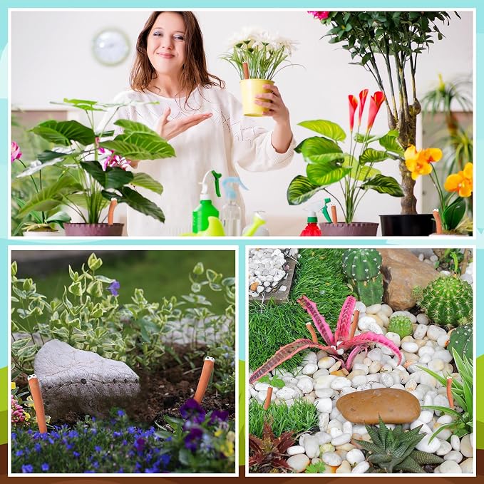 Relaxweex 12 Pcs Water Sensor Ceramic Worm The Potting Shed Worm Water Sensor Plant Decoration Moisture Monitor Gardening Houseplant Humidity Meter Fun Gardening Gift for Your Potted Plant (6 Inch)