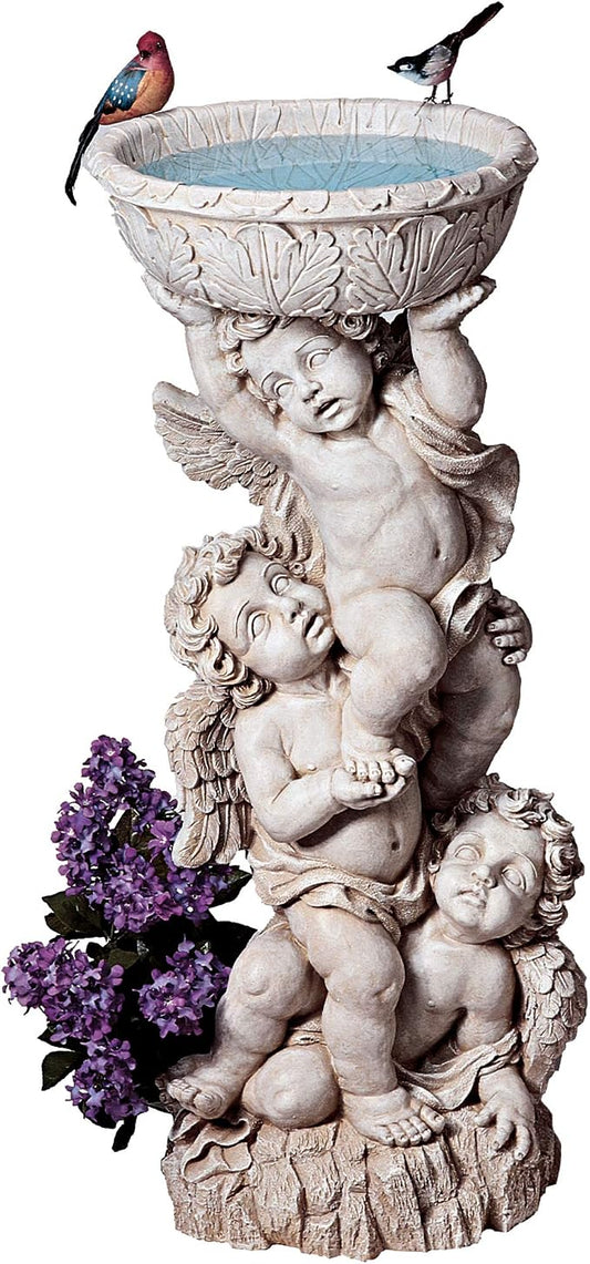 Design Toscano Three Cherubs with Urn Statue