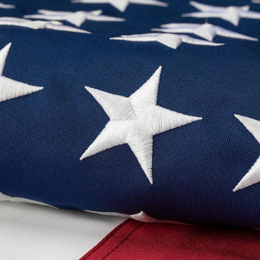 American Flag 3x5 FT for Outside - TearProof & Fade-Resistant USA Flag | UV & Weather-Resistant Spun Polyester US Flag with Embroidered Stars & Brass Grommets, Perfect for High Winds & 4th of July