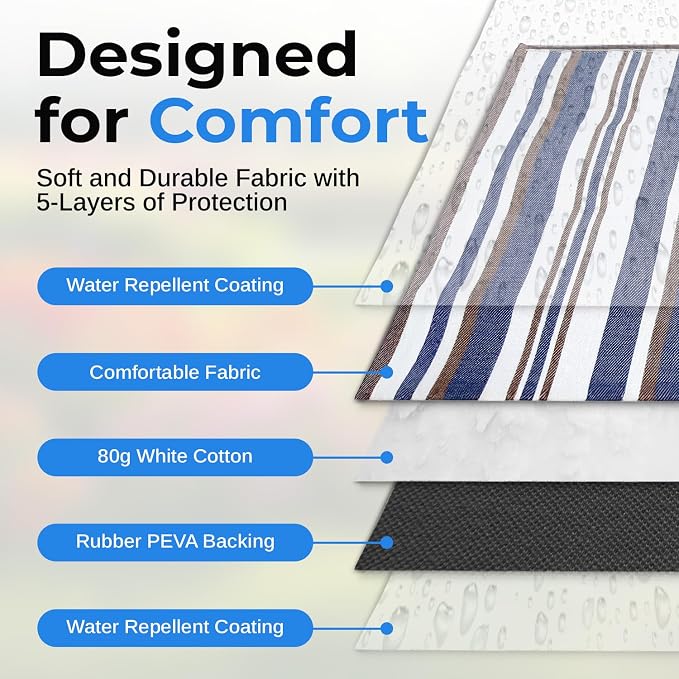 scuddles Extra Large Picnic Blanket 80 x 80 Inch, Waterproof Outdoor Mat with 3 Layer Soft Cushion, Foldable Compact Design with Carry Strap for Beach, Camping, Hiking, Parks and Travel Use