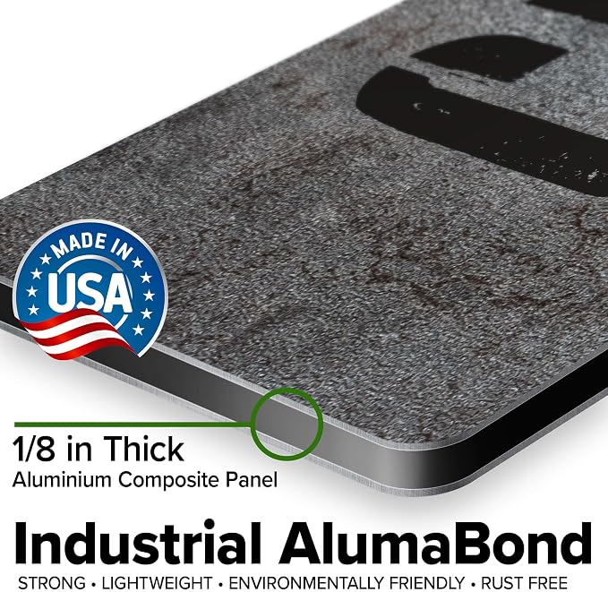 Custom Sign, Custom Street Sign, 11 Font Colors, 13 Font Styles, 4 Hole Options, 22 Sizes, 6x36 Inches, Rust Free DiBound, Fade Resistant, Made in USA by My Sign Center (Grunge Metal)