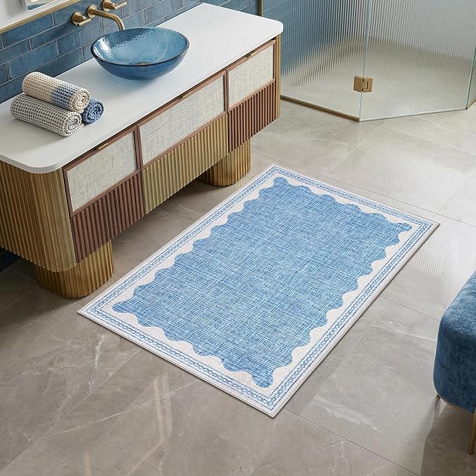 GarveeHome Scalloped Rug