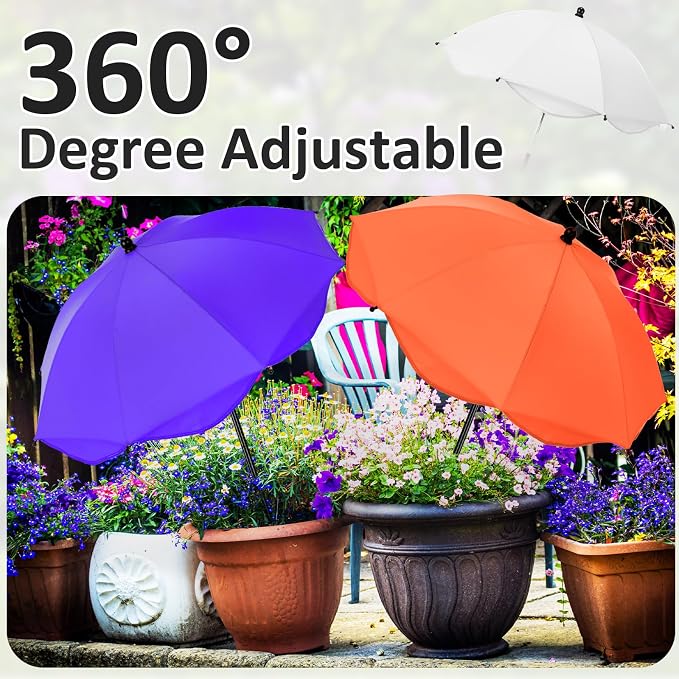 16 Pcs 26 Inch Plant Umbrellas for Outdoor Plants Garden Umbrella Shade for Potted Plant, Garden Bed Flower Pot Provide Shade to ‌defend Blazing Sun (13 Colors)