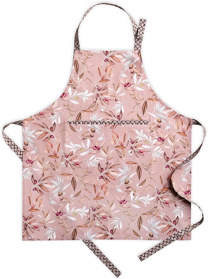 Maison d' Hermine Aprons for women with Pocket 100% Cotton (27.50"x31.50") | Adjustable Neck Strap & long ties Apron Men Chef Wedding Cooking Gardening Server Maid