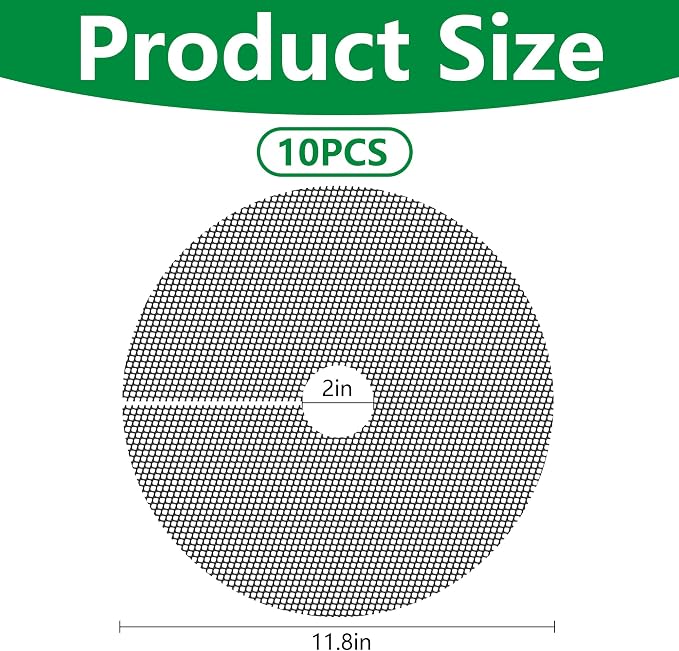 Adnee 10 Pcs 11.8 Inch Plant Pot Grids, Cuttable Plant Pot Soil Covers Protectors from Animals, Indoor Round Planter Pots Soil Guard for Outdoor Garden Plants Protection