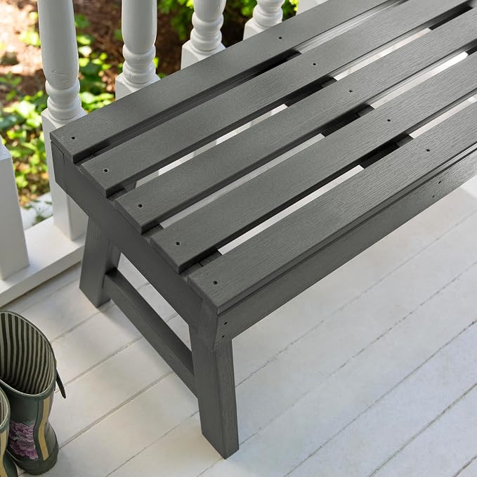 highwood AD-BENN4-CGE Weatherly Backless Bench, 4-Feet, Coastal Teak