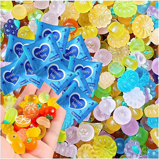 Mini Glow In The Dark Animal Resin Models, Resin Animals Mystery Bags, Individually Wrapped Blind Bags Tiny Animal Figurines, Collectible Mini Animals For Fairy Garden, DIY Crafts (200, Fruit)