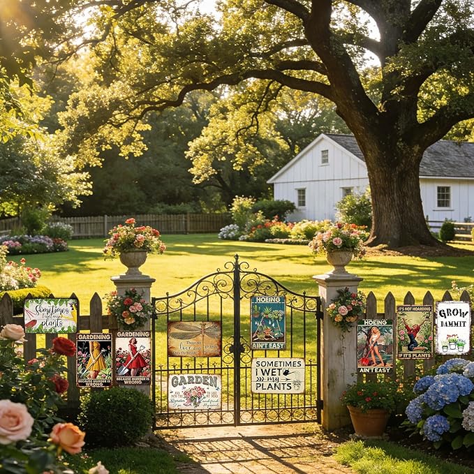 Funny Garden Decor Metal Signs For Outside Gardening Gifts For Women Sometimes I Wet My Plants Sign Greenhouse Decorations Farmhouse Rustic Wall Decor Signs She Shed Sign Funny Yard Decor 12x8 Inch
