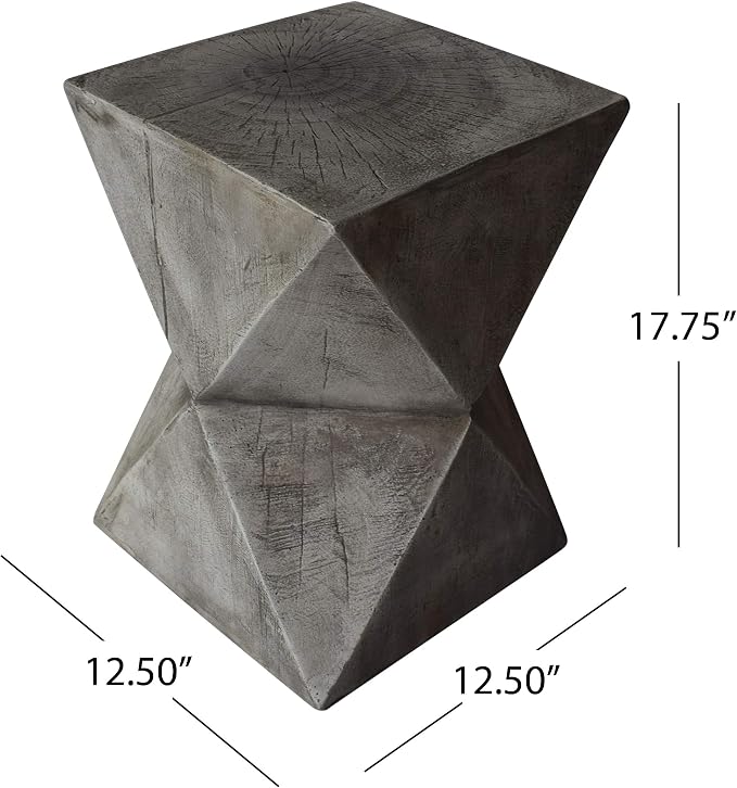 Christopher Knight Home Manuel Weight Concrete Accent Table, Light Gray