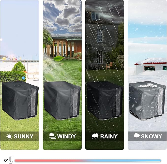 IBC Tote Protective Cover - 600D Heavy Duty, Waterproof, Anti-Dust, Sun Protective for 275 Gallon Water Tank