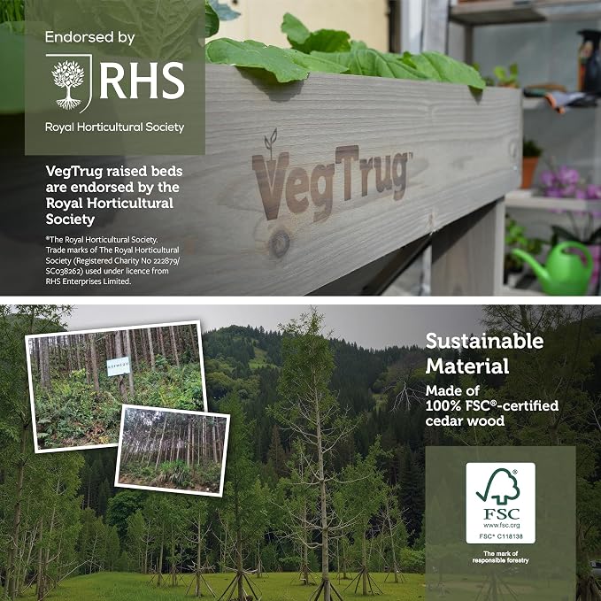 VegTrug® Raised Bed Classic Small 1m, Gray Wash