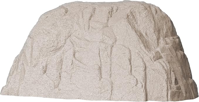 EMSCO Group 2372-1 Natural Sandstone Appearance – Extra Large Lightweight – Easy to Install Fake Rock Landscape Boulder | Sandstone, Extra Large Boulder Size, Decorative Landscape Rock Cover, Covers Well Pumps, Sprinkler Valves & Yard Utilities