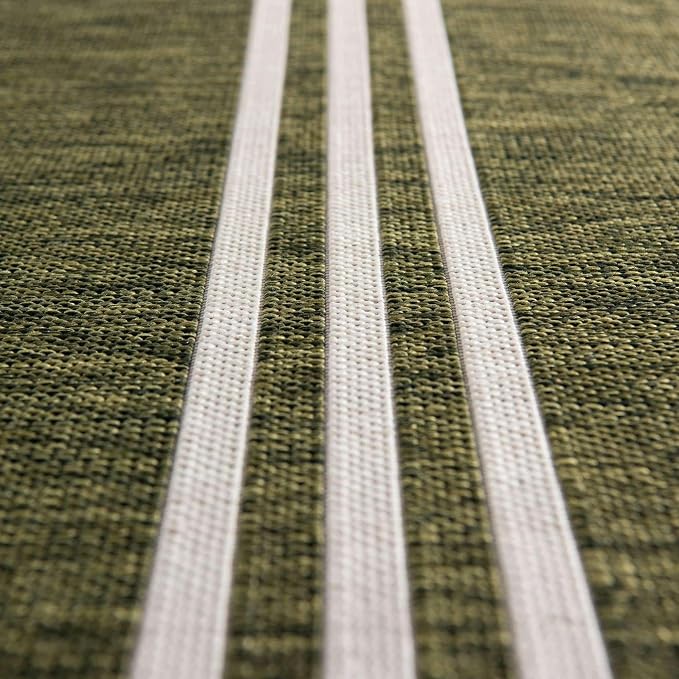 Unique Loom Jill Zarin Outdoor Collection Area Rug - Anguilla (4' 1' Round, Green/ Ivory)