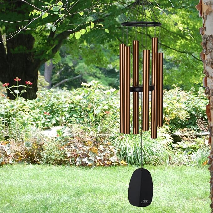 Woodstock Chimes Signature Collection, Bells of Paradise, Bronze 32", Decor Designs Wind Chimes for Outdoor, Patio, Home or Garden Décor (BPMBR)