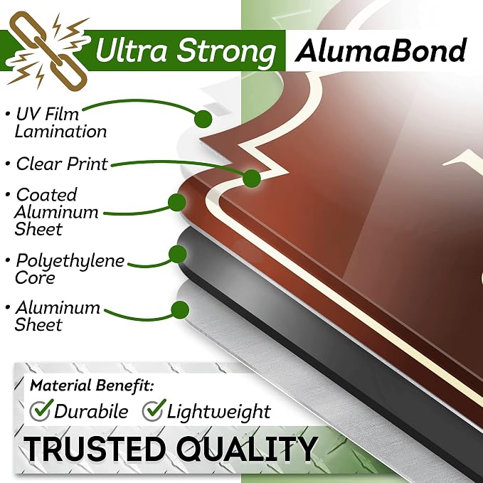 Custom Sign, Customized for Outdoor/Indoor Use, Personalized Designer Style Sign, 10x10 Inch, 24 Colors, Rust-Free Thick AlumaBond - Made by: My Sign Center, USA (Florolex I - Contour)
