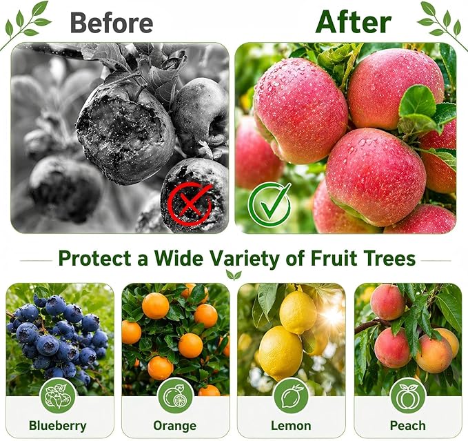 3 Pack 8 x 8 ft Large Fruit Tree Netting Covers with Zipper & Drawstring, Extra Fine Mesh Garden Netting for Blueberry Peach Apple Trees, Protects Fruit from Birds, Squirrels, Deer, Cicadas & Beetles