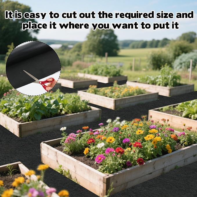 Recycled Felt Mulch Mat, 2'x 8.2' Reusable Fabric Walkway Mat Mulch Pathway Durable Landscaping Mat with 20 Ground Stakes for Plant Vegetables Flower Garden Weed Barrier