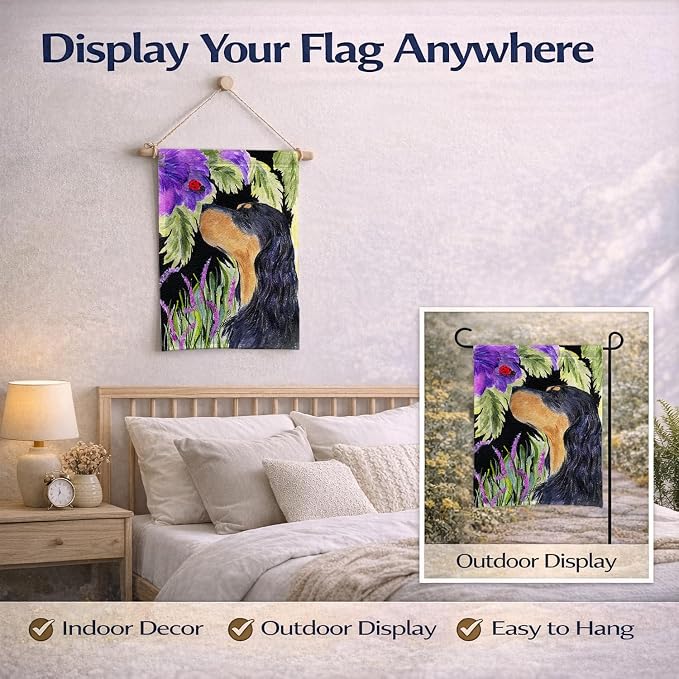 Caroline's Treasures SS8250GF Gordon Setter Garden Flag Mailbox Flag Decorative Yard Flag Banner Outside Patio Artwork Yard Flower Beds, Garden Size, Multicolor