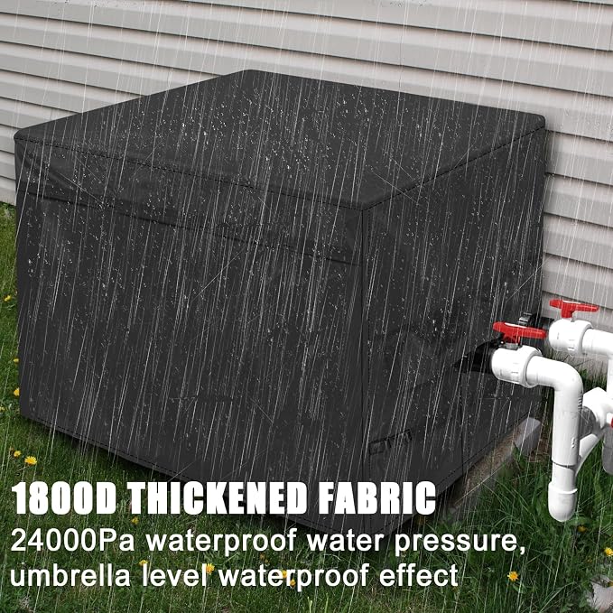 Pool Heater Cover for Hayward，1800D Insulation Material Pool Heater Winter Cover,with Plush Lining Pool Heater Cover for Outside Units Waterproof 40" L X 34" W X31 H