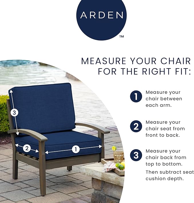 Arden 2-Pack Patio Dining Outdoor Chair Cushions, 20x44, Rain-Proof Seat Pad, Fade-Resistant Outdoor Bright Moss Green Leala