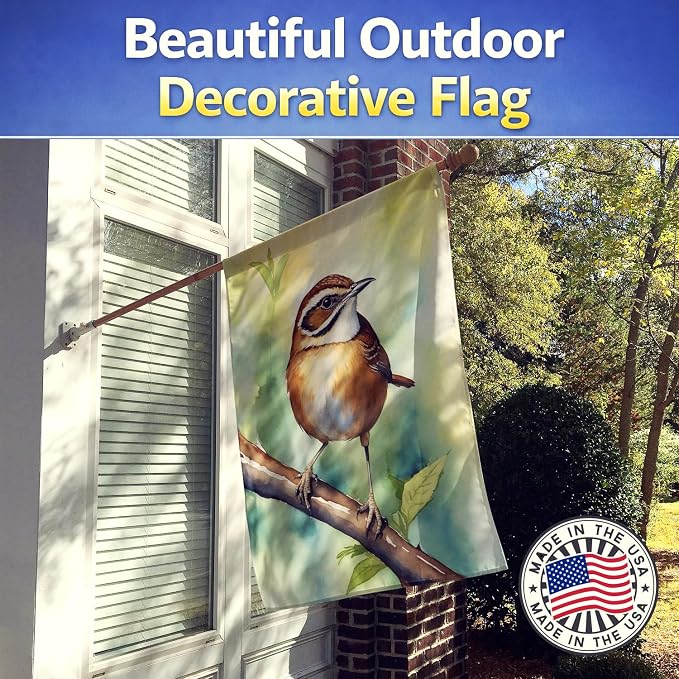 Caroline's Treasures South Carolina Wren House Flag Large Porch Sleeve Pole Decorative Outside Yard Banner Artwork Wall Hanging, Polyester, House Size, Multicolor