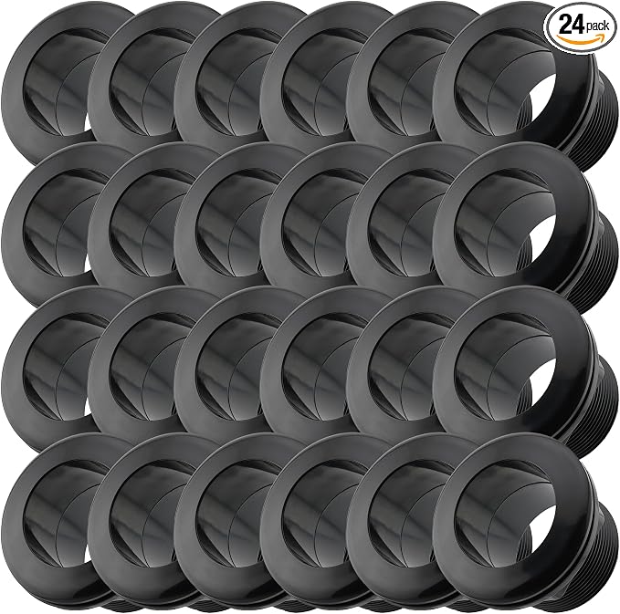2 Inch Bulkhead Fitting 24 Pack, Heavy Duty Slip x Slip Tank Adapter, Durable Water Tank Connector for Aquariums, Rain Barrels, Hydroponics, Reservoirs, Ponds & Irrigation Systems