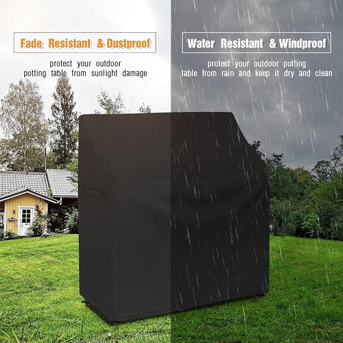 45 In Potting Bench Cover for Yaheetech Outdoor Garden Table for Planting | 45x20x49,Waterproof Dustproof Heavy Duty Oxford Fabric,for Universal Planting Workstaion/ Gardening Bench for Outside