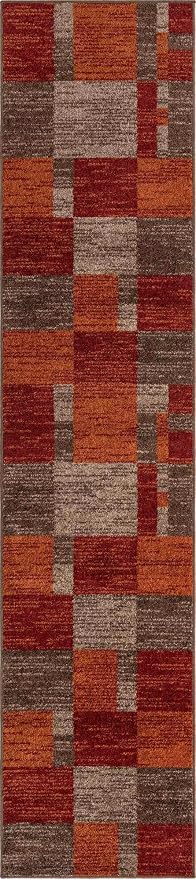 Unique Loom Autumn Collection Area Rug - Providence (2' 7" x 12' Runner, Multi/ Beige)