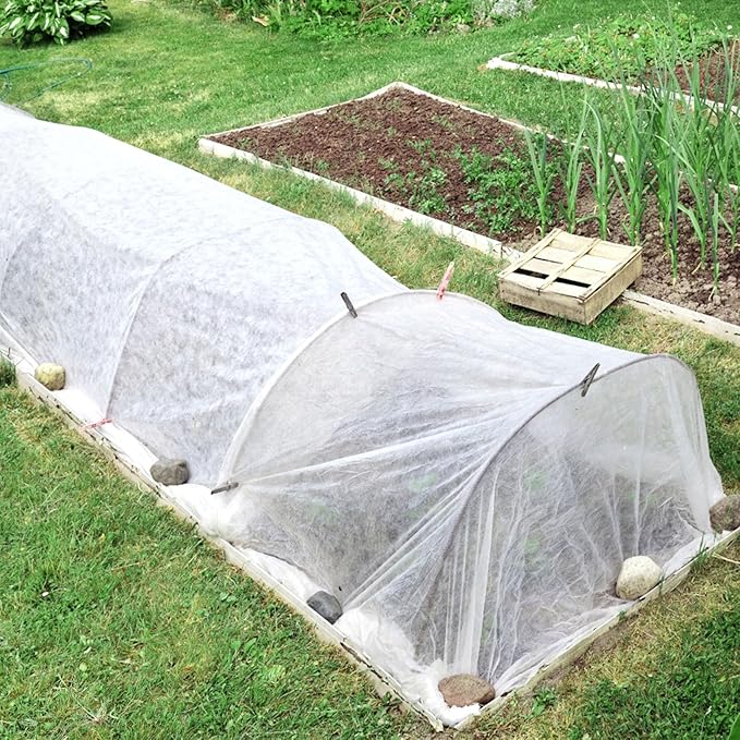 Unves 2 Pack 10 x 25 FT Garden Netting, Mosquito Bird Insect Netting for Garden Protection Vegetable Fruits, Raised Bed Ultra Mesh Plant Covers Protect Plants from Birds Bugs