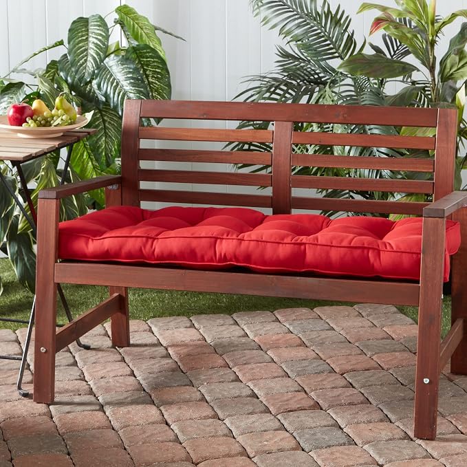 Outdoor 51 x 18-inch Sunbrella Bench Cushion, Canvas Jockey Red