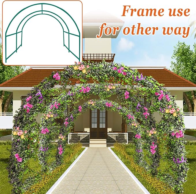 Greenhouse Replacement Frame for Outdoor Larger Hot Garden House , Support Arch Frame Climbing Plants/Flowers/Vegetables (10' X7'X6', Frame)