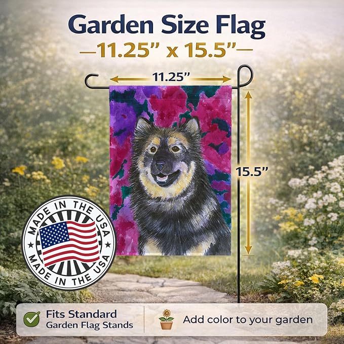 Caroline's Treasures SS1063GF Finnish Lapphund Garden Flag Mailbox Flag Decorative Yard Flag Banner Outside Patio Artwork Yard Flower Beds, Garden Size, Multicolor