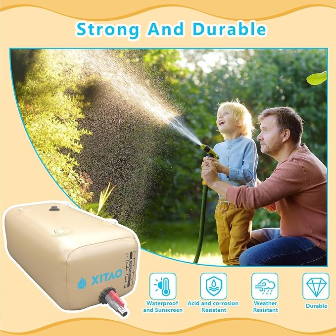 XITAO Water Bladder Storage Containers, Water Tank Foldable Portable Water Storage,Water Storage Bag Containers for RV, Camping, Garden, Irrigation, Drought Resistance, Firefighting