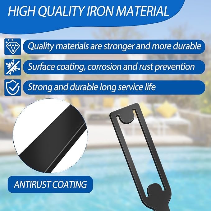 14.5" x 2.2" Pool Pump Lid Removal Tool, Iron Strainer Pump Lid Removing Tool for Pool Equipment Filter Cover, Pool Pump Cover Removal Wrench Compatible with Hayward Super II Pump SP3000