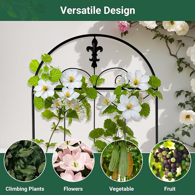 Metal Trellis Outdoor 70.8" x 19.5" - 2 Pack, Trellis for Climbing Plants Outdoor, Rustproof Metal Garden Trellis for Vine Cucumbers, Vegetables, Flower Support