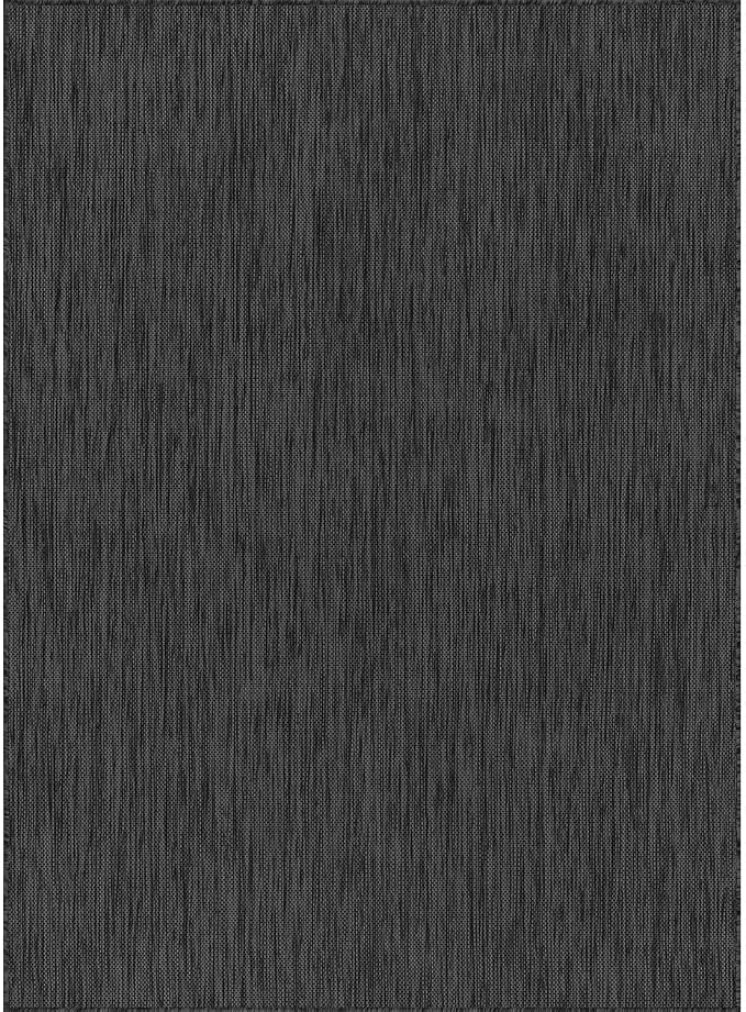 Beverly Rug Indoor Outdoor Rug 6x9, Washable Outside Carpet for Patio, Deck, Porch, Solid Modern Area Rug, Water Resistant, Dark Gray