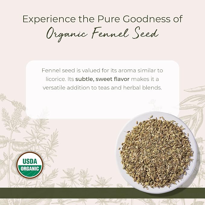 Organic Fennel Seed Starwest Botanicals 1 lbs Seeds