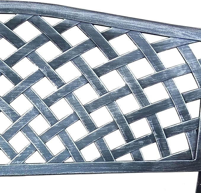 Outdoor Aluminum Modern Patio Bench Loveseat